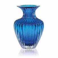 Ribbed Vase - Light Blue
