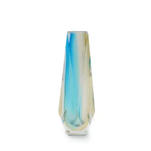 Drop Vase - Light Blue and Amber