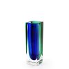 Vase Quadrato - Green+Cobalt
